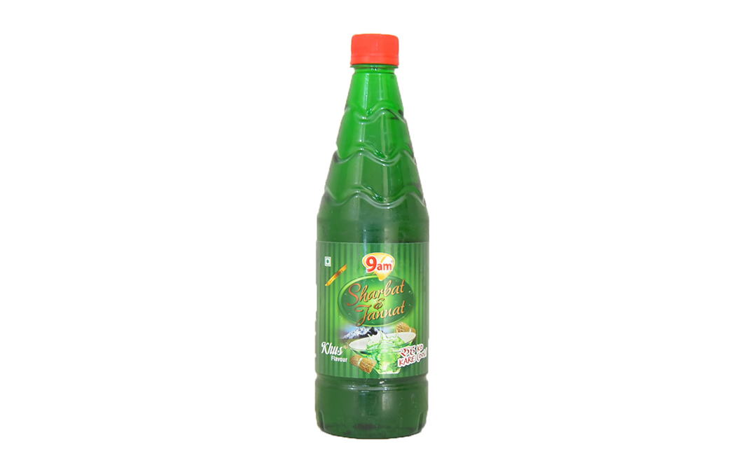 9am Sharbat E Jannat Khus Flavour   Plastic Bottle  750 millilitre